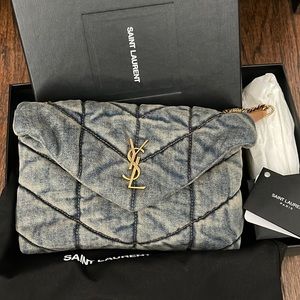 Saint Laurent Puffer Toy in Denim